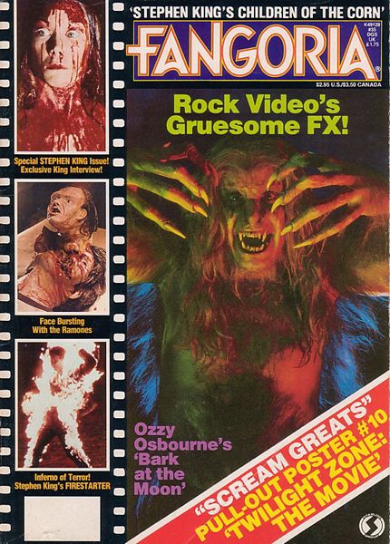 FANGORIA magazine side cover Issue 35 April 1984