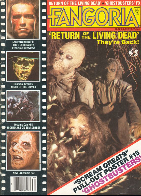 FANGORIA magazine side cover Issue 40 December 1984