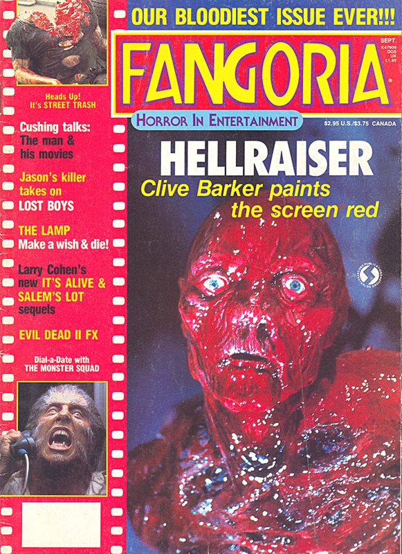 FANGORIA magazine side cover Issue 67 September 1987