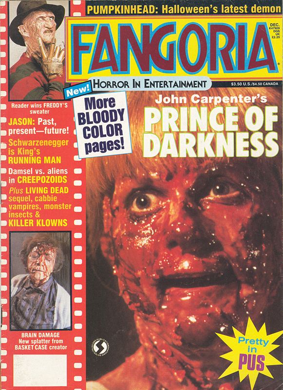 FANGORIA magazine side cover Issue 69 December 1987