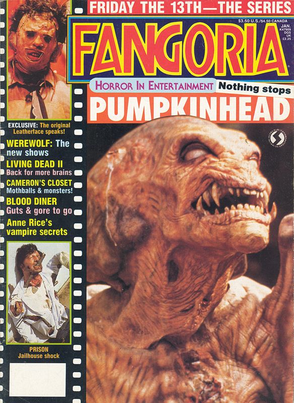 FANGORIA magazine side cover Issue 70 January 1988