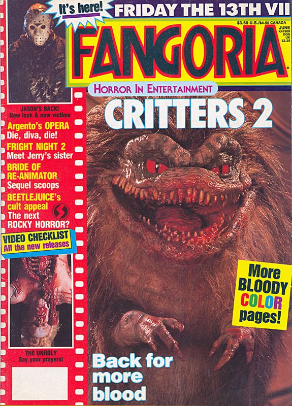 FANGORIA magazine side cover Issue 74 June 1988