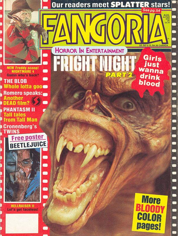 FANGORIA magazine side cover Issue 76 August 1988