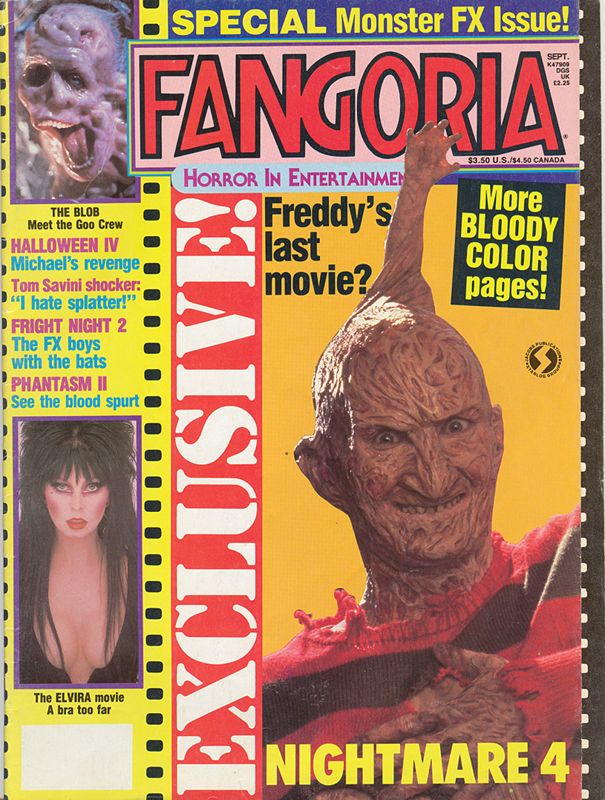 FANGORIA magazine side cover Issue 77 September 1988