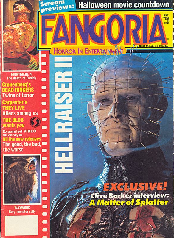 FANGORIA magazine side cover Issue 78 October 1988