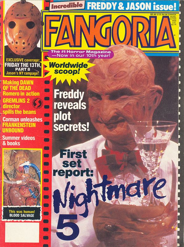FANGORIA magazine side cover Issue 85 August 1989