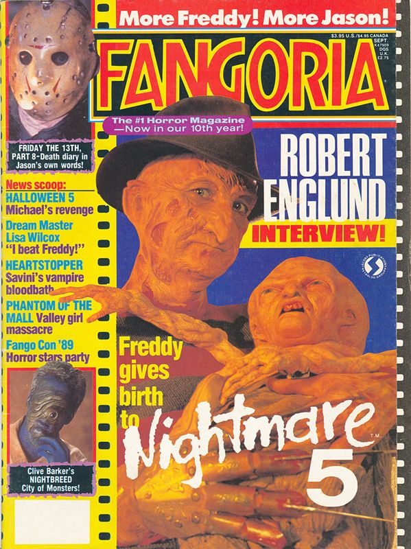 FANGORIA magazine side cover Issue 86 September 1989