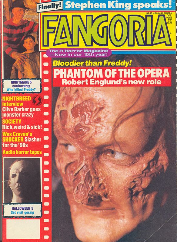 FANGORIA magazine side cover Issue 87 October 1989