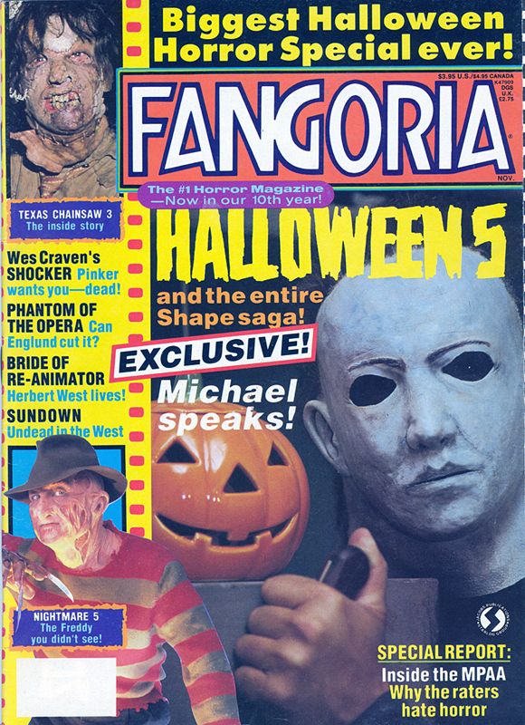 FANGORIA magazine side cover Issue 88 November 1989