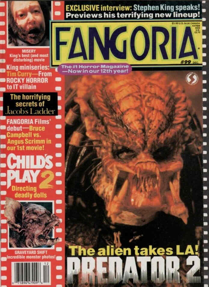 FANGORIA magazine side cover Issue 99 December 1990