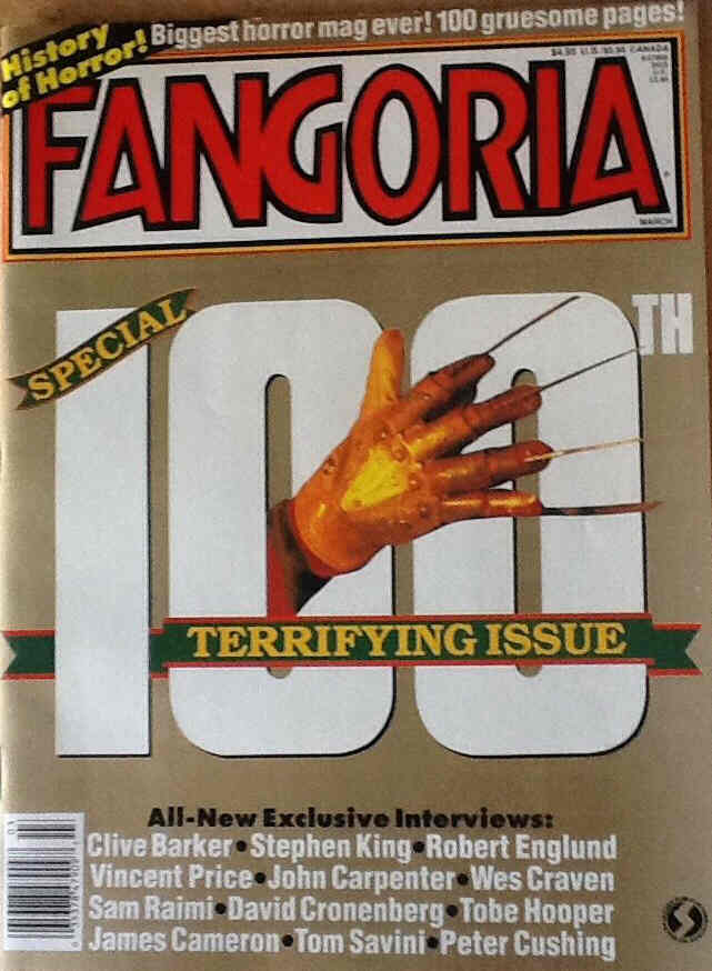 FANGORIA magazine side cover Issue 100 March 1991