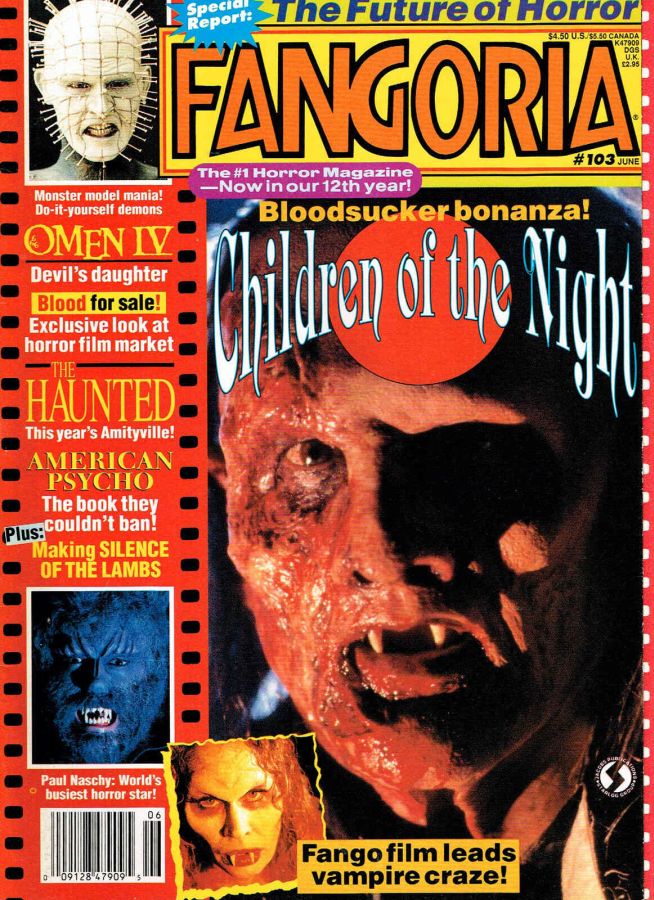 FANGORIA magazine side cover Issue 103 June 1991