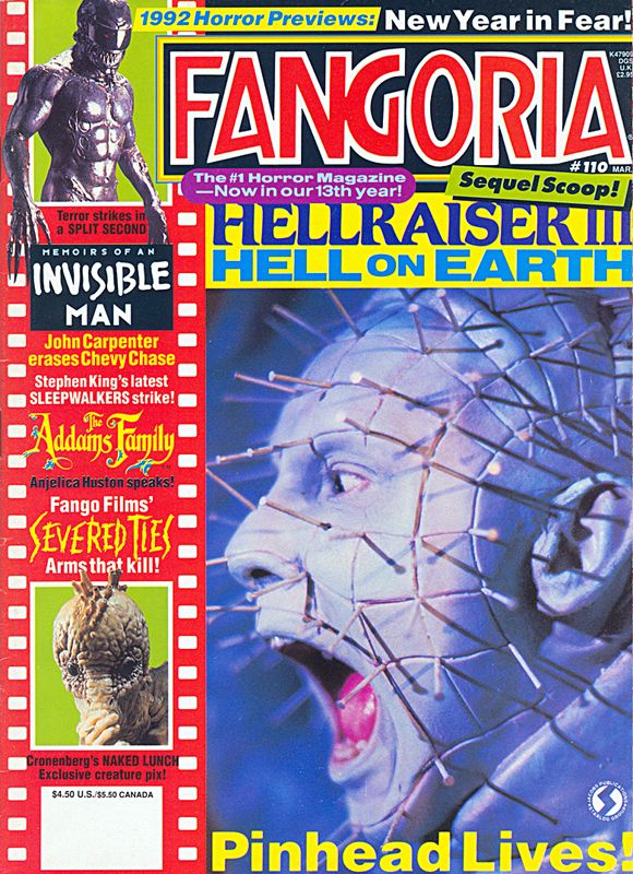 FANGORIA magazine side cover Issue 110 March 1992
