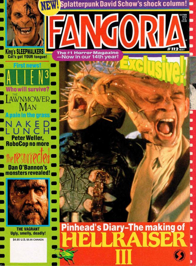 FANGORIA magazine side cover Issue 112 May 1992