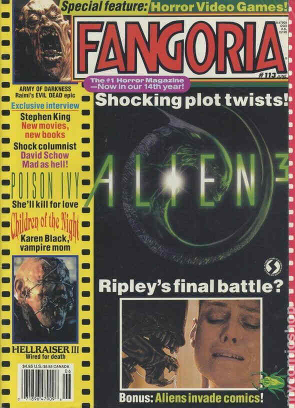 FANGORIA magazine side cover Issue 113 June 1992