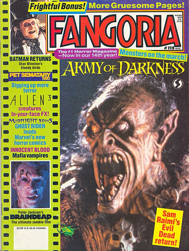 FANGORIA magazine side cover Issue 115 August 1992