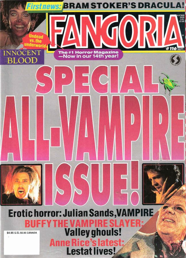 FANGORIA magazine side cover Issue 116 September 1992