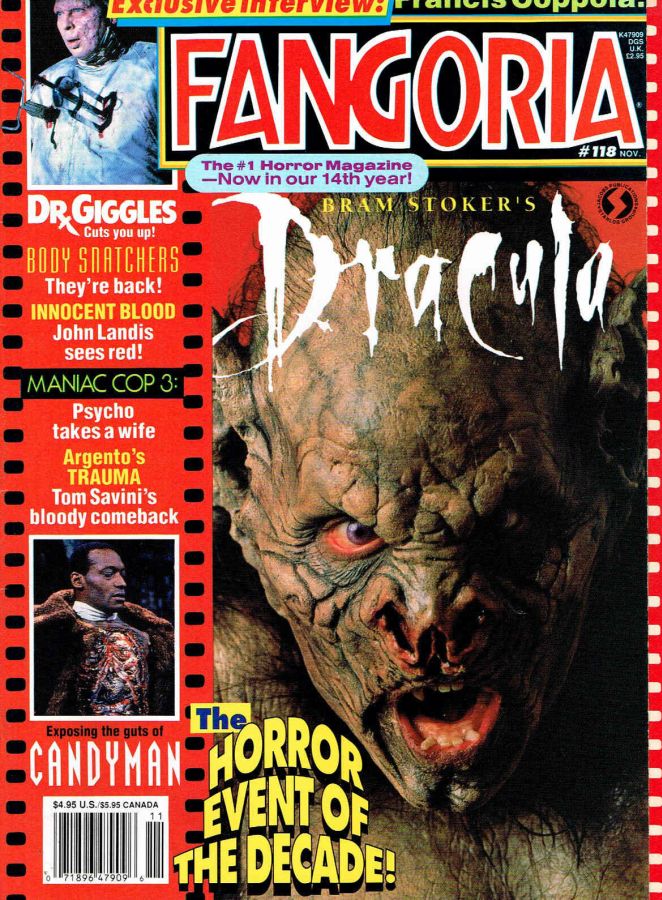 FANGORIA magazine side cover Issue 118 November 1992