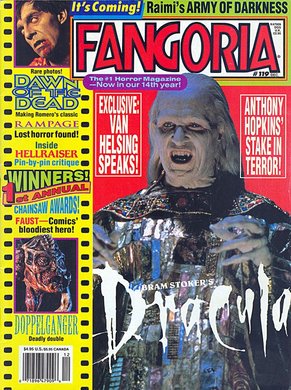FANGORIA magazine side cover Issue 119 February 1993