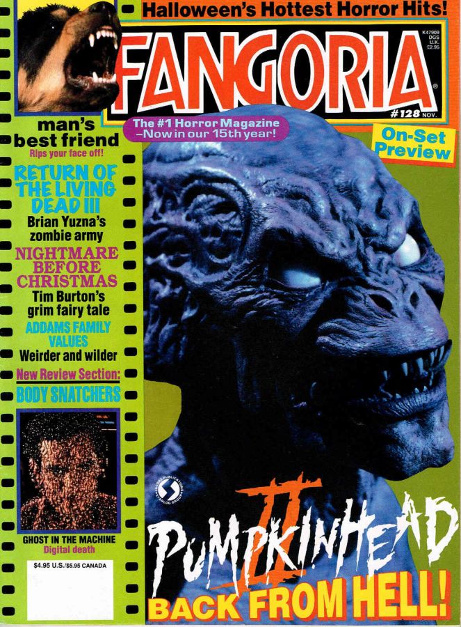 FANGORIA magazine side cover Issue 128 November 1993