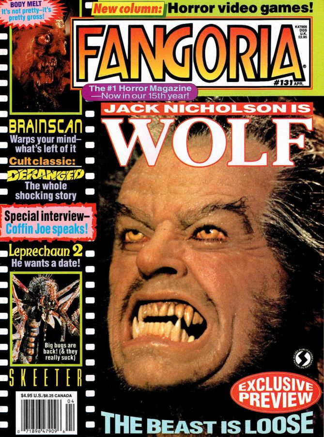 FANGORIA magazine side cover Issue 131 April 1994