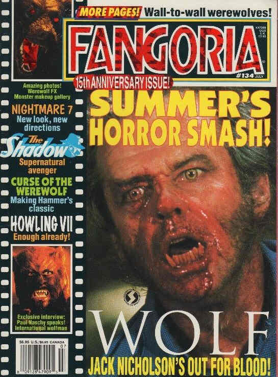 FANGORIA magazine side cover Issue 134 July 1994