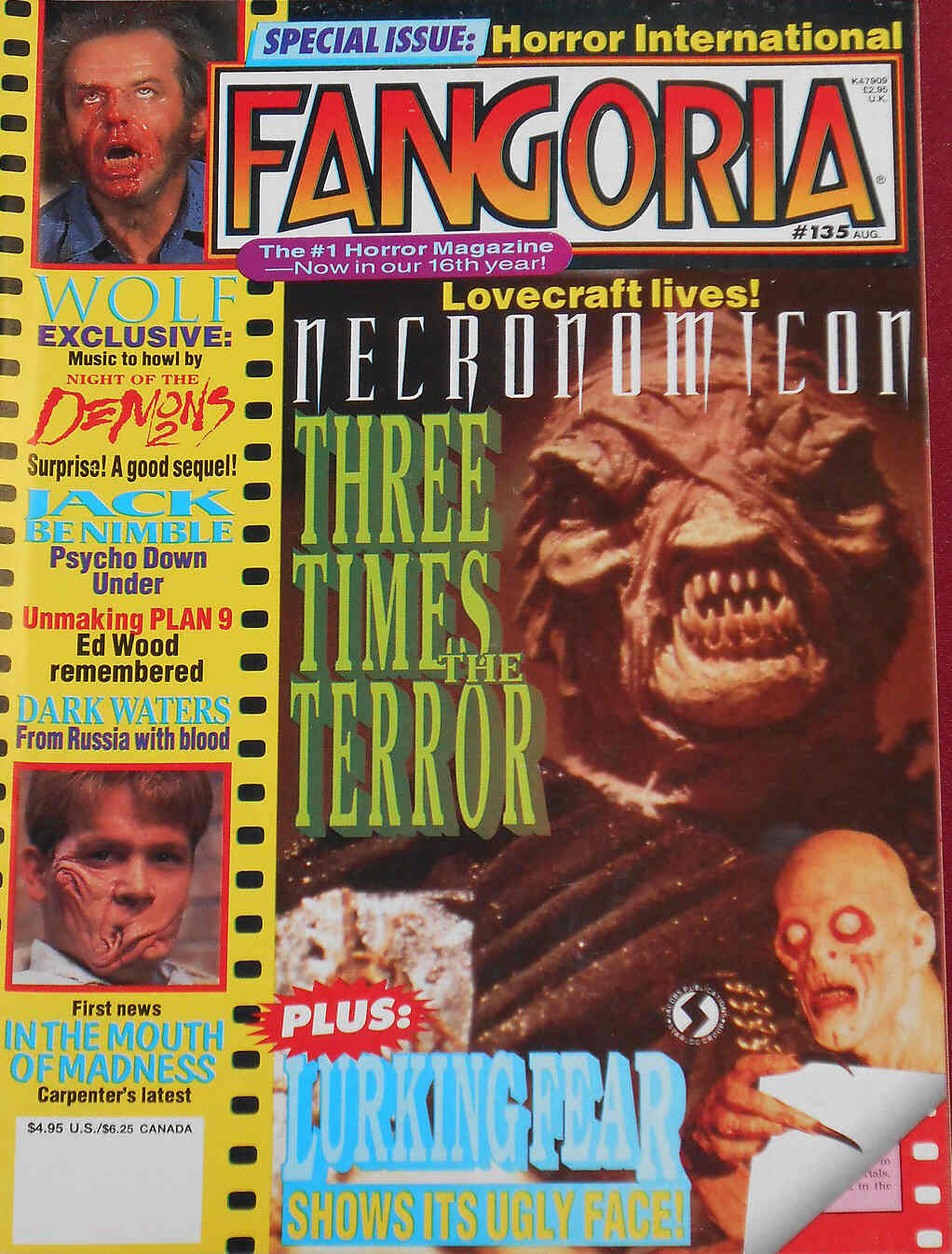 FANGORIA magazine side cover Issue 135 August 1994