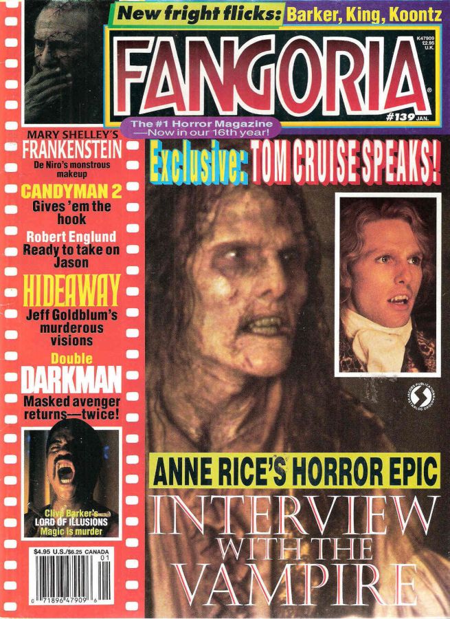 FANGORIA magazine side cover Issue 139 January/February 1995