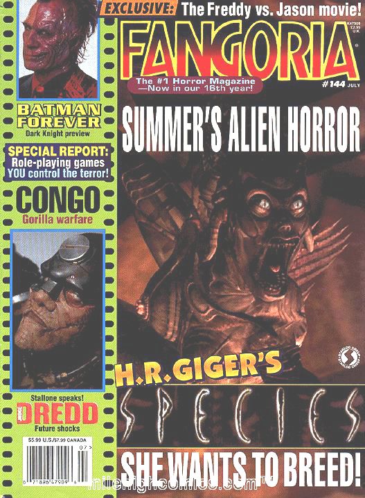 FANGORIA magazine side cover Issue 144 July 1995