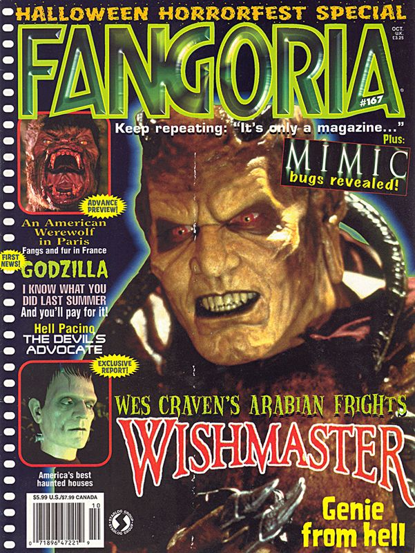 FANGORIA magazine side cover Issue 167 October 1997