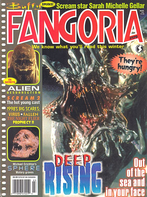 FANGORIA magazine side cover Issue 170 March 1998