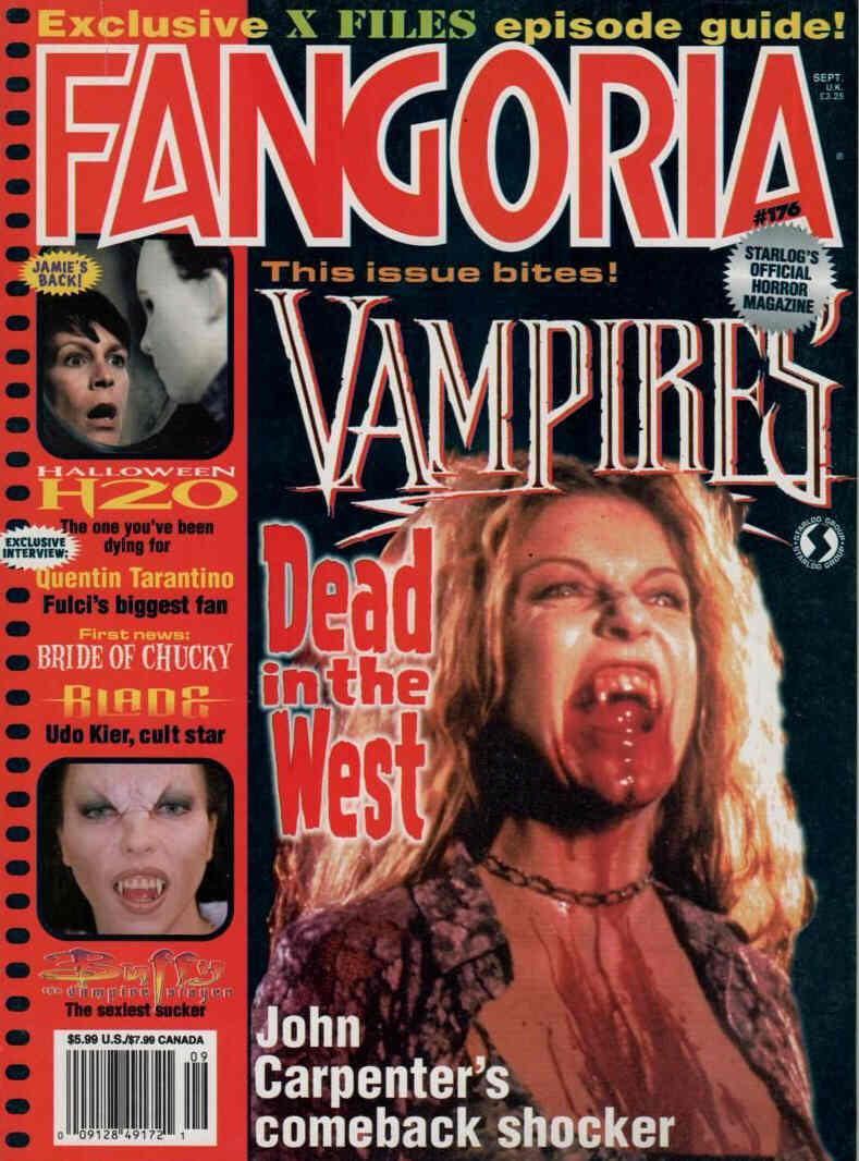 FANGORIA magazine side cover Issue 176 September 1998