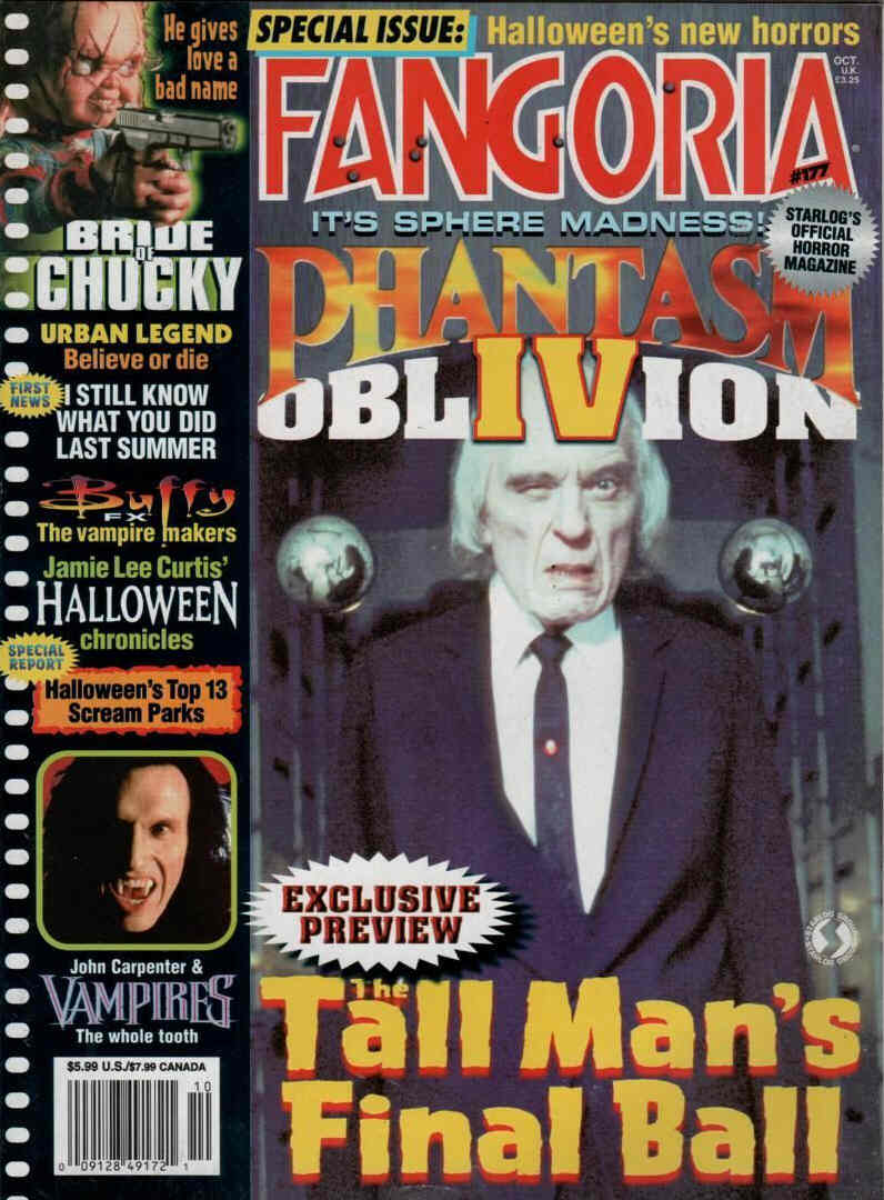 FANGORIA magazine side cover Issue 177 October 1998