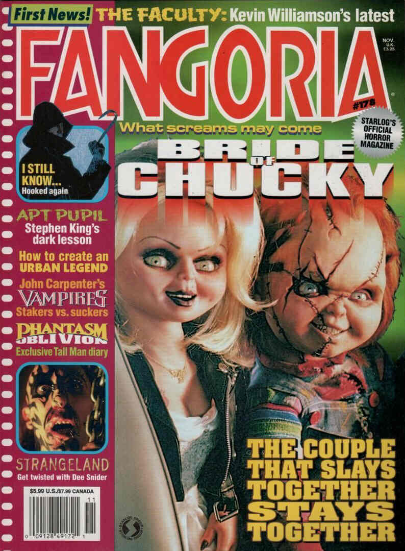 FANGORIA magazine side cover Issue 178 November 1998