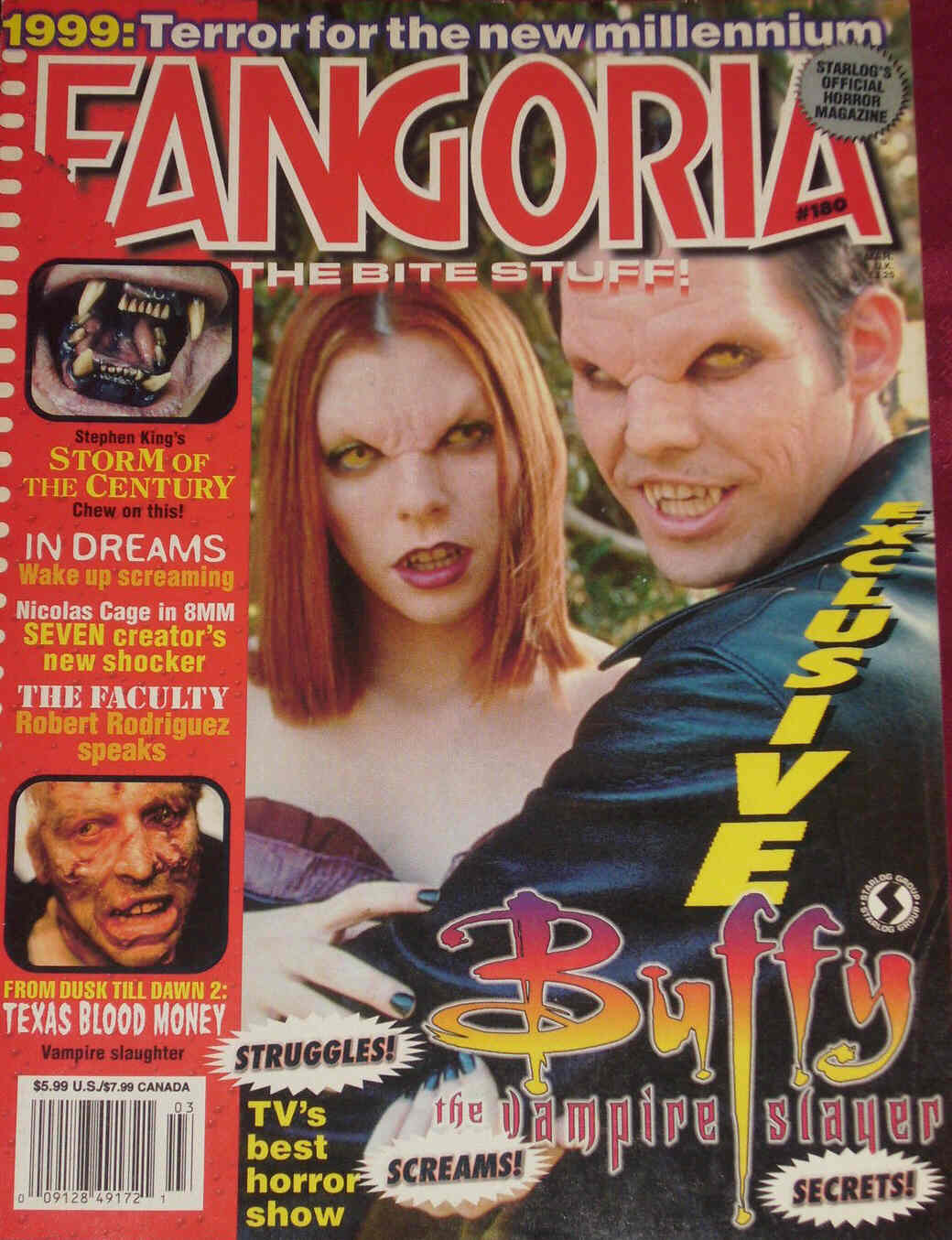 FANGORIA magazine side cover Issue 180 March 1999