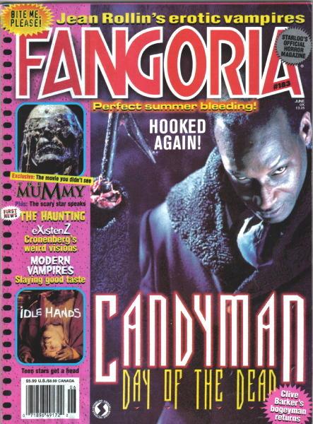 FANGORIA magazine side cover Issue 183 June 1999