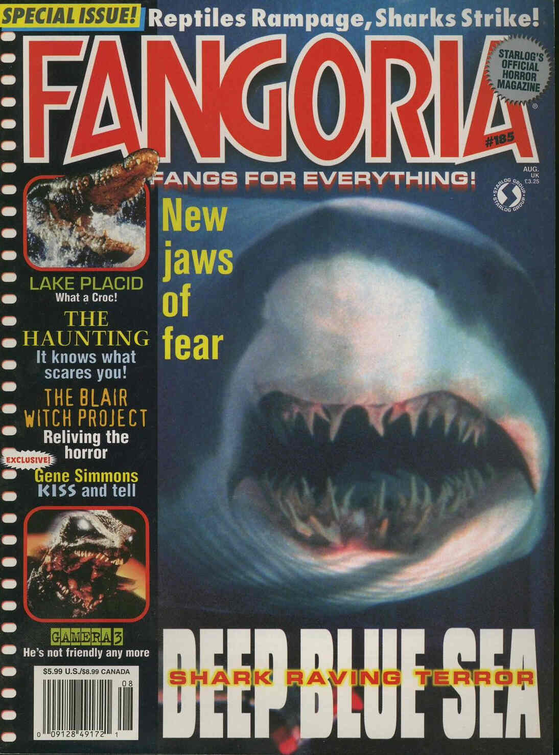 FANGORIA magazine side cover Issue 185 August 1999