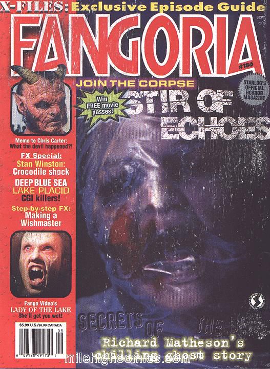 FANGORIA magazine side cover Issue 186 September 1999
