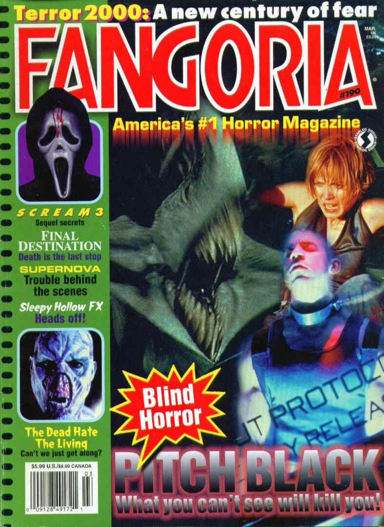 FANGORIA magazine side cover Issue 190 March 2000