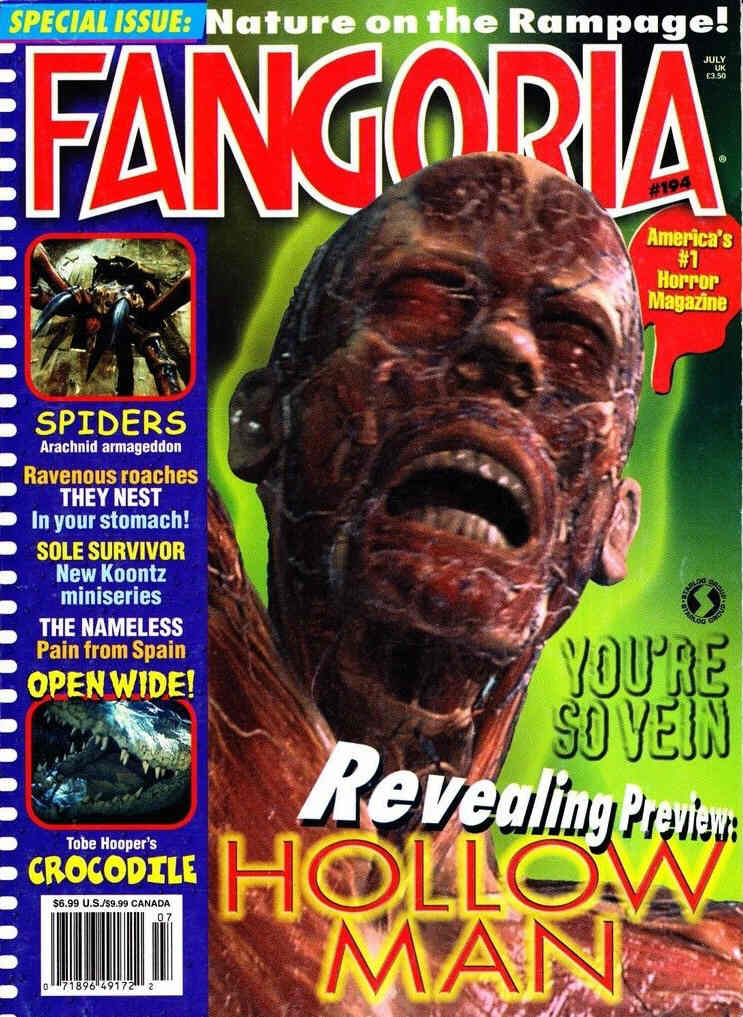 FANGORIA magazine side cover Issue 194 July 2000