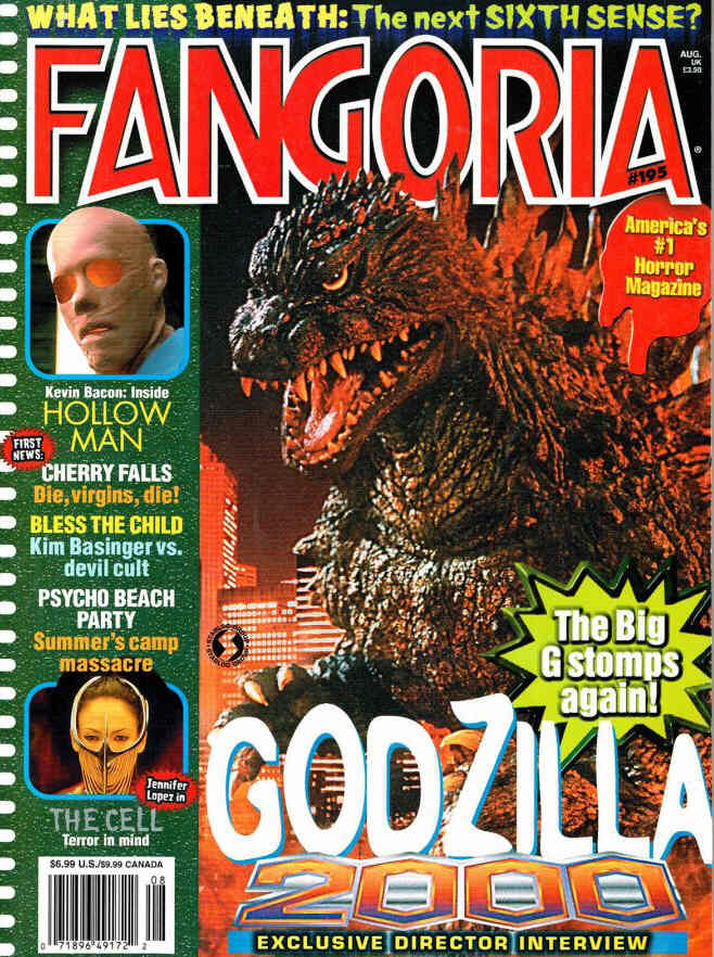 FANGORIA magazine side cover Issue 195 August 2000