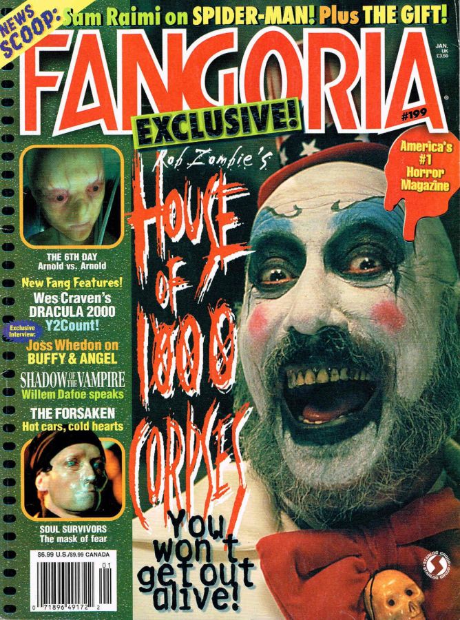 FANGORIA magazine side cover Issue 199 January/February 2001