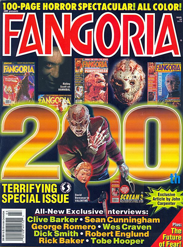 FANGORIA magazine side cover Issue 200 March 2001