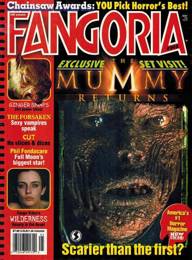 FANGORIA magazine side cover Issue 202 May 2001