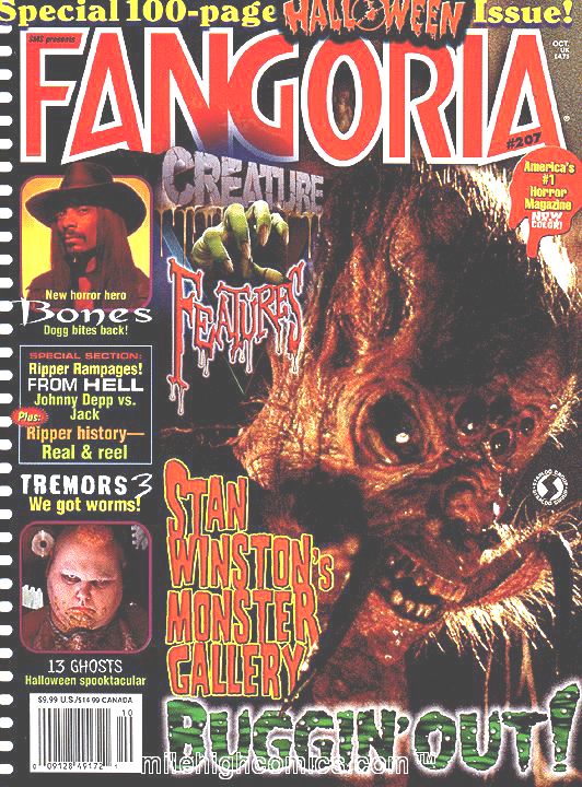 FANGORIA magazine side cover Issue 207 October 2001