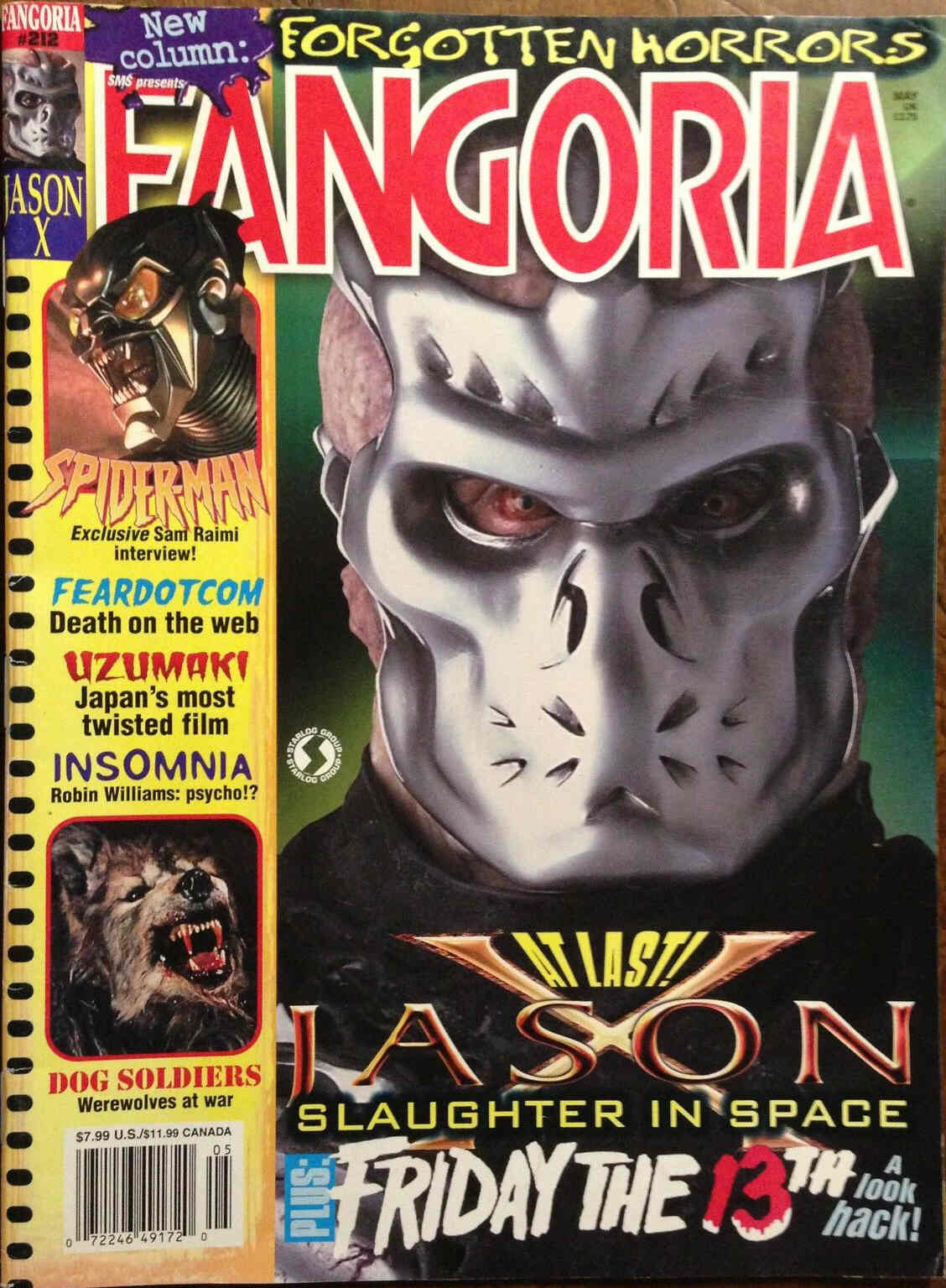 FANGORIA magazine side cover Issue 212 May 2002