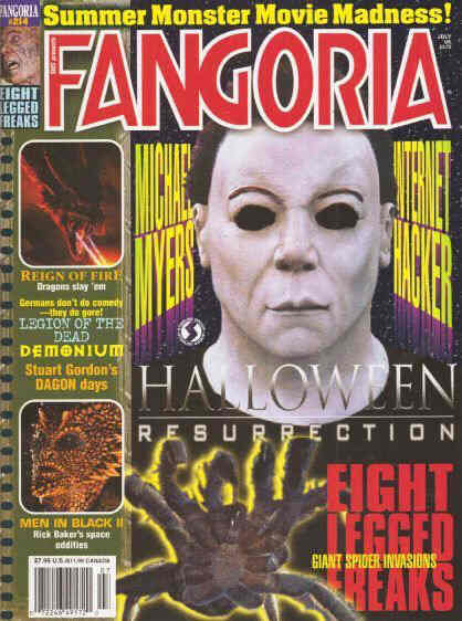FANGORIA magazine side cover Issue 214 July 2002