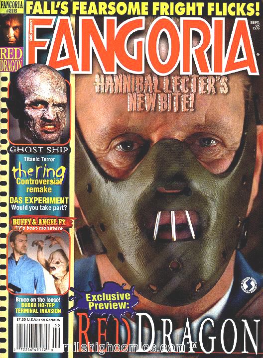 FANGORIA magazine side cover Issue 216 September 2002