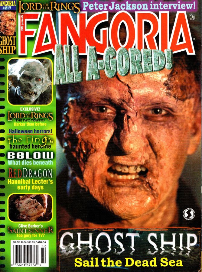 FANGORIA magazine side cover Issue 217 October 2002