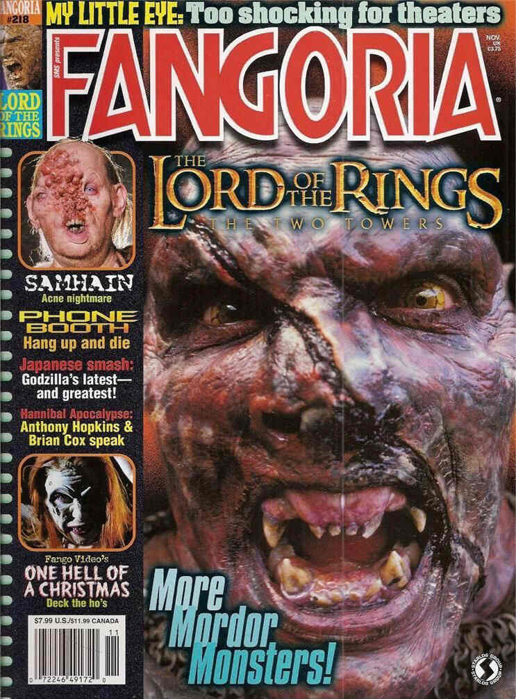 FANGORIA magazine side cover Issue 218 November 2002